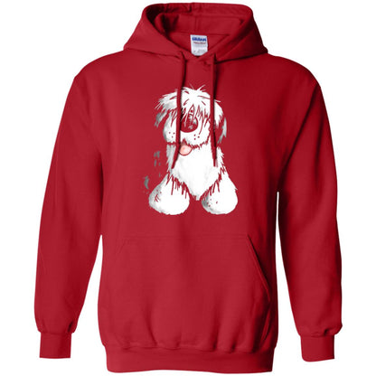 Dog Lover T-shirt Happy Old English Sheepdog Red