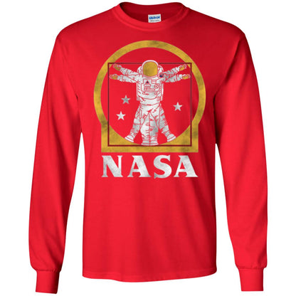 Nasa Vitruvian Astronaut Graphic T-shirt Red