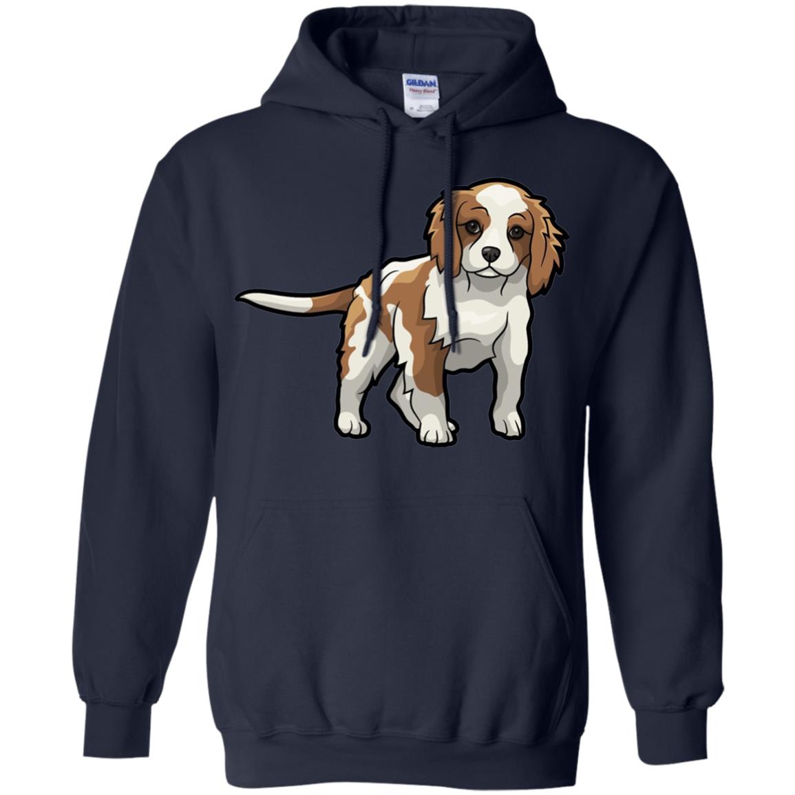 Cute Blenheim Cavalier King Charles Spaniel T-shirt Navy