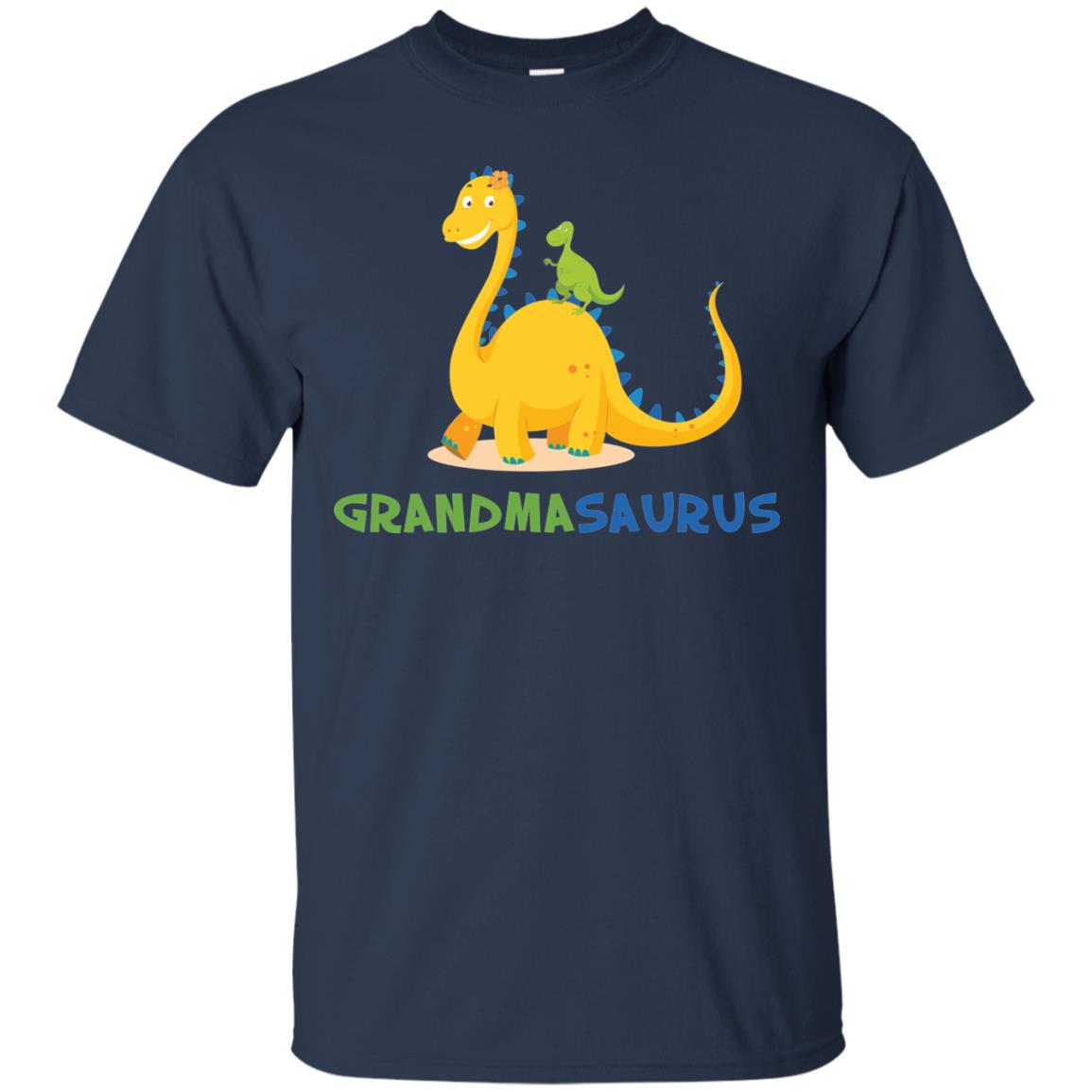 Grandmasaurus Grandmom Grandma Shirt Navy