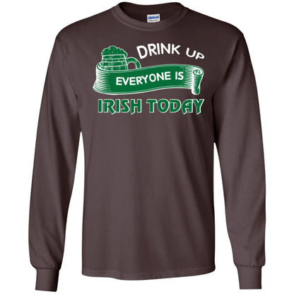 St. Patrick's Day T-shirt Drink Up Everyone Is Irish Today Dark Chocolate