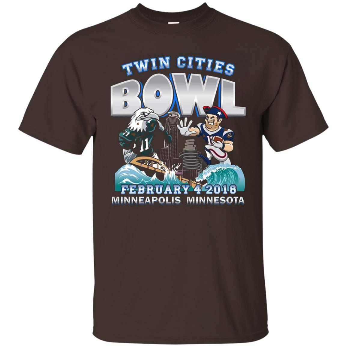 Football Lover T-shirt Twin Cities Bowl Dark Chocolate
