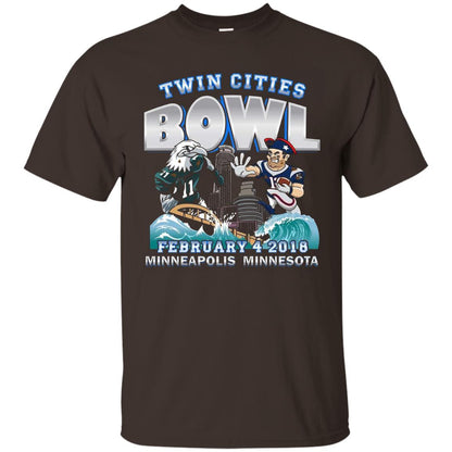 Football Lover T-shirt Twin Cities Bowl Dark Chocolate