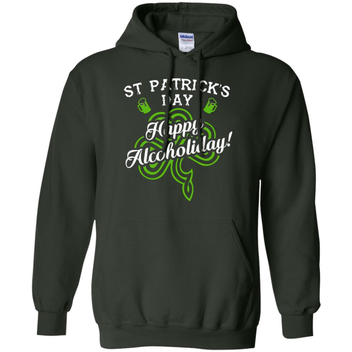 St. Patrick's Day T-shirt Happy Alcoholiday Forest Green