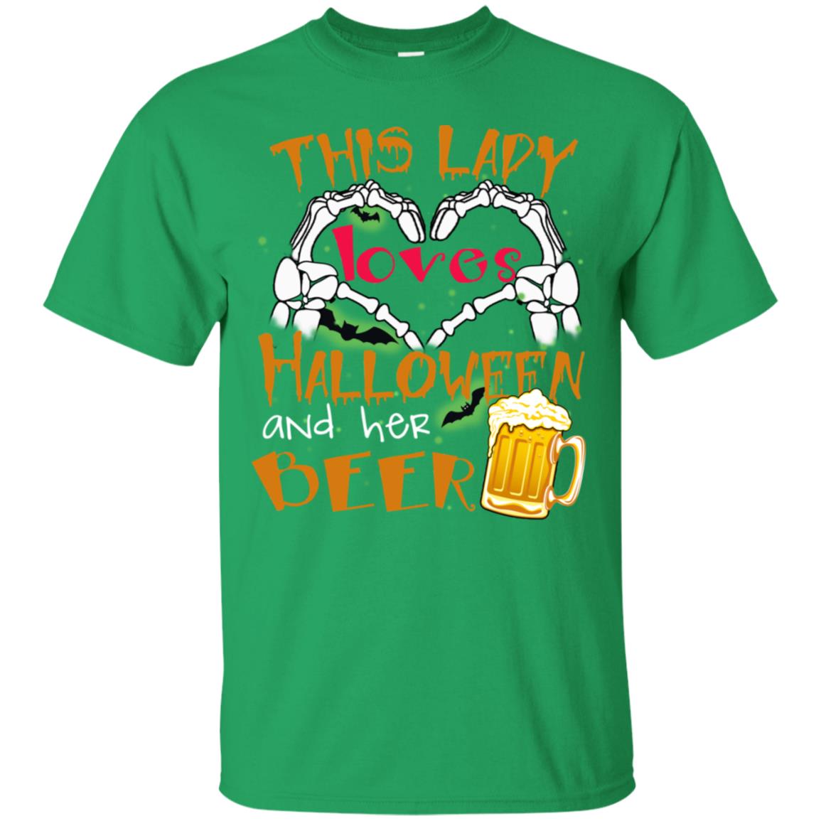This Girl Loves Halloween And Her Beer Funny Halloween Shirt For Beer Lovers Irish Green