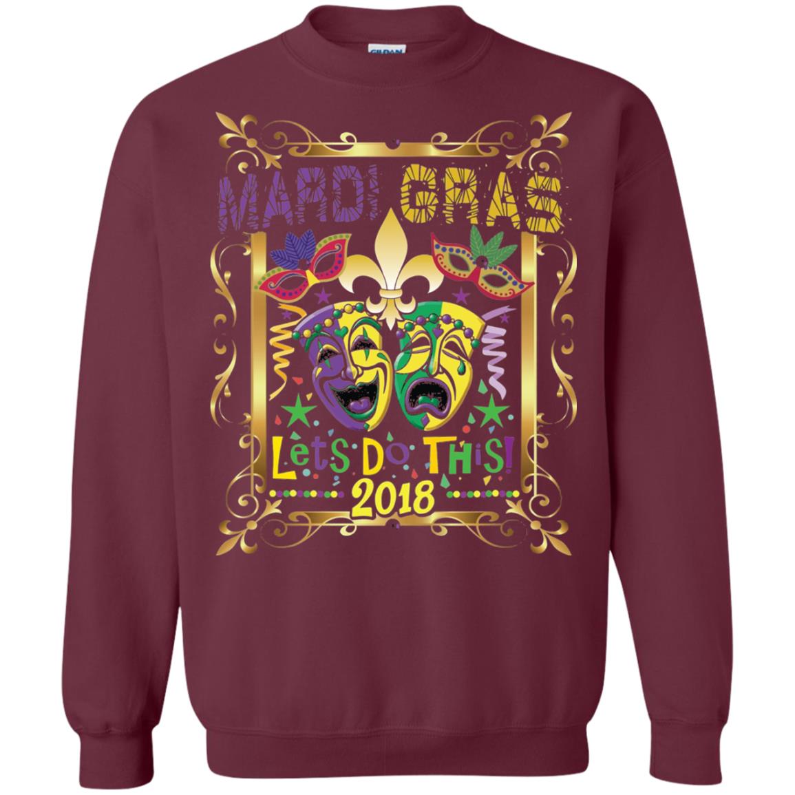Fleur Symbol New Orleans Parade Mardi Gras T-shirt Maroon