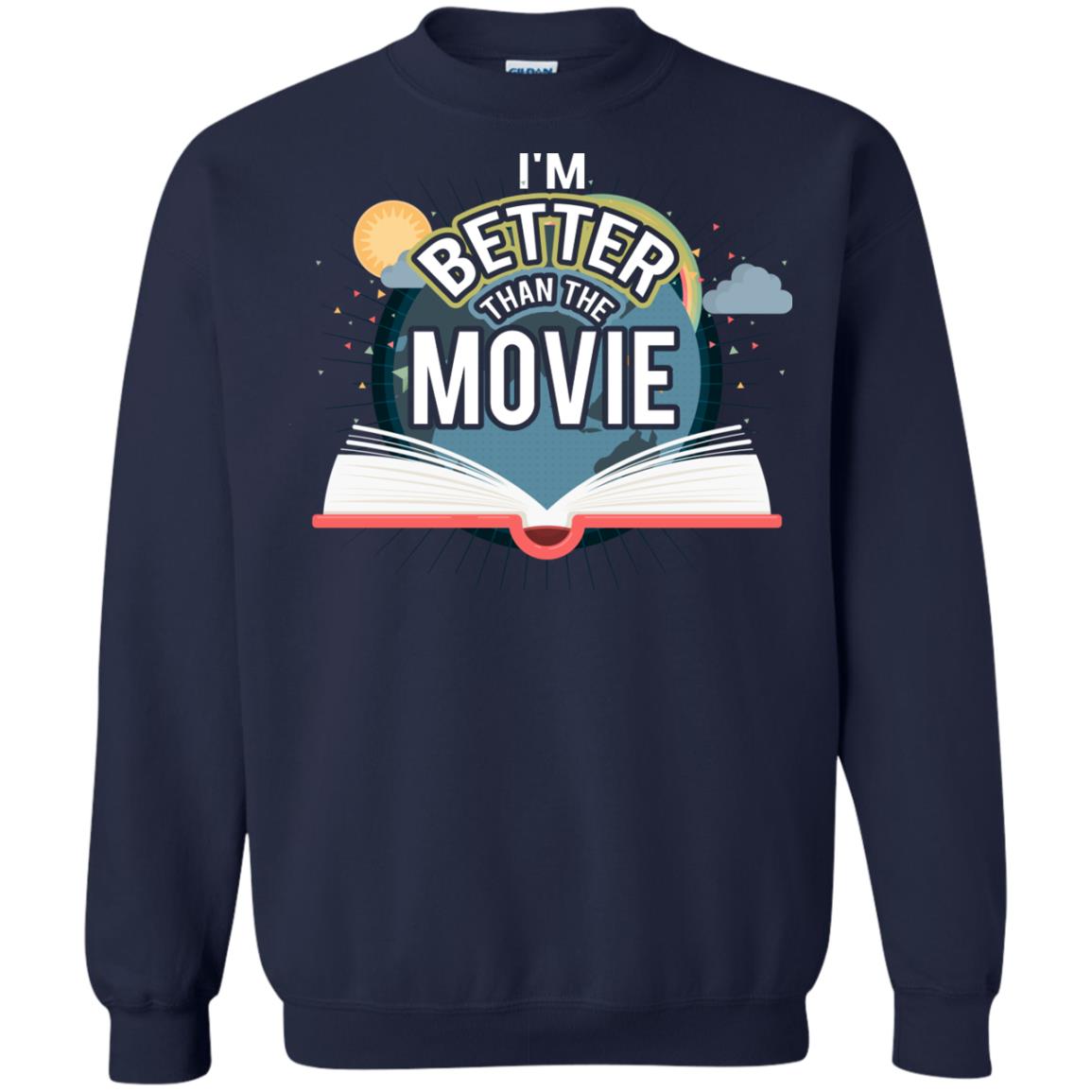 Im Better Than The Movie Bookworm T-shirt Navy