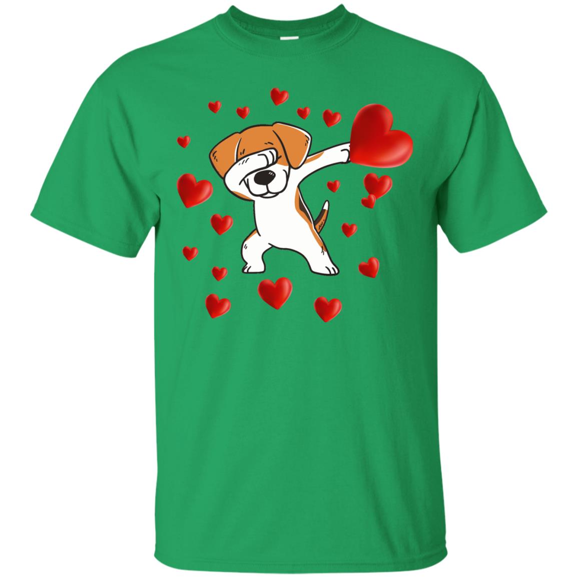 Valentines Day T-shirt Dabbing Dog Irish Green