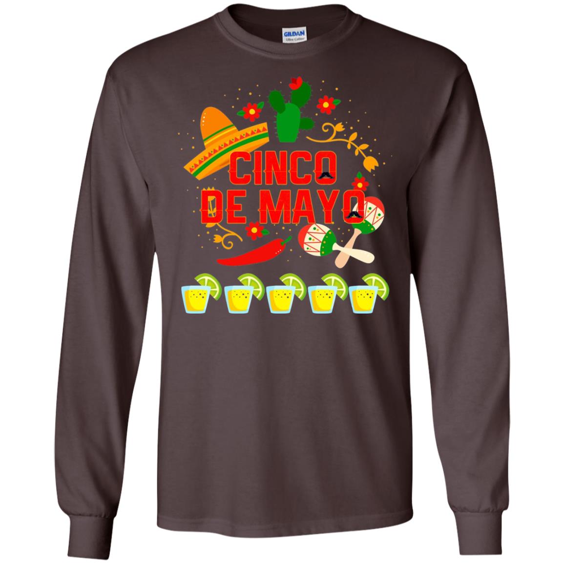 Fiesta Cinco De Mayo T-shirt Dark Chocolate