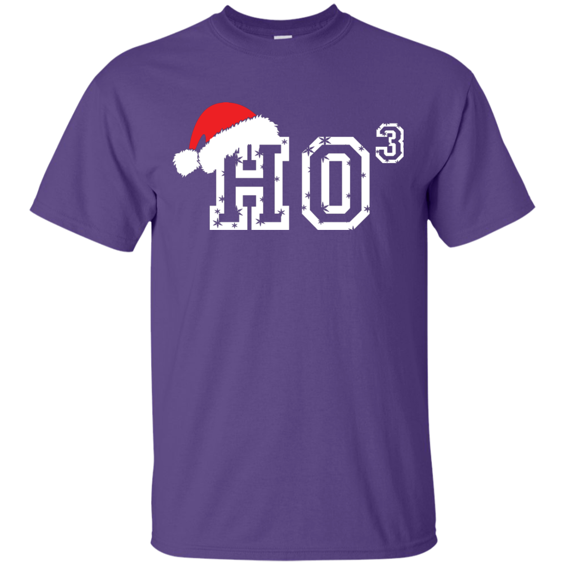 Christmas T-Shirt Ho Ho Ho Purple