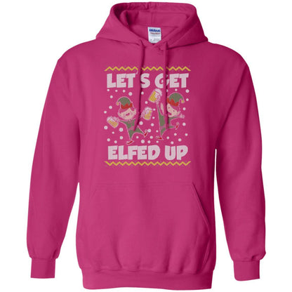 Christmas T-shirt Let's Get Elfed Up Heliconia