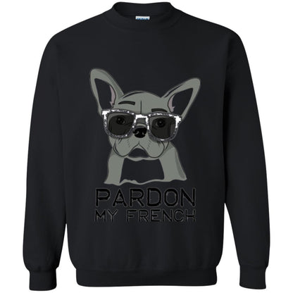 French Bulldog T-shirt Pardon My French T-shirt Black