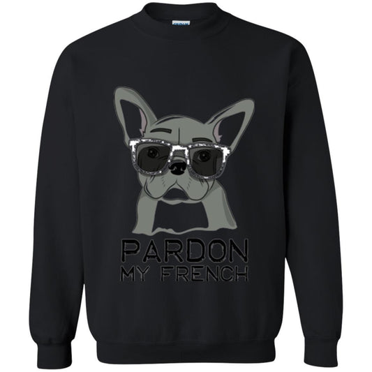 French Bulldog T-shirt Pardon My French T-shirt Black