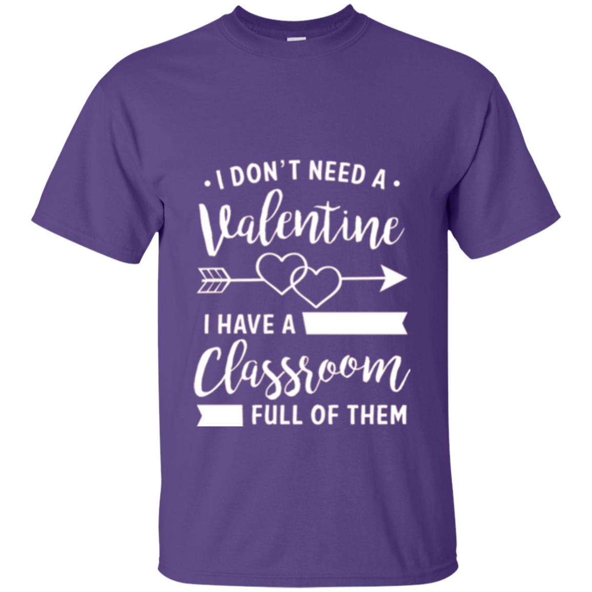 Teacher Valentine_s Day T-shirt A Classroom Full Of Heart Purple