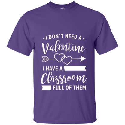 Teacher Valentine_s Day T-shirt A Classroom Full Of Heart Purple