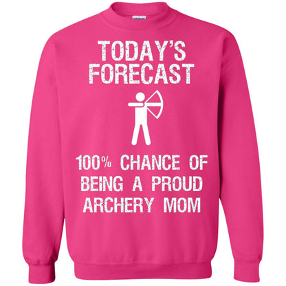 Archery Mom Shirt Forecast Chance Of Being A Proud Archery Mom Heliconia