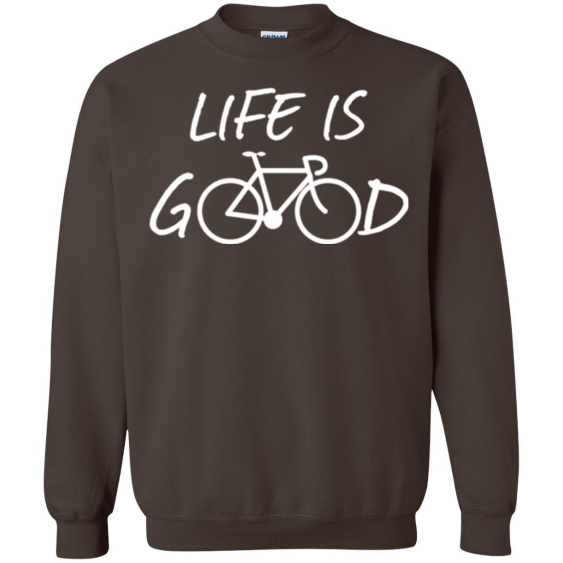 Bicycle T-shirt Life Is Good T-shirt Dark Chocolate