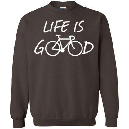 Bicycle T-shirt Life Is Good T-shirt Dark Chocolate