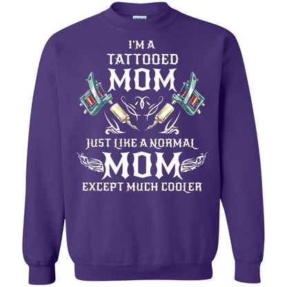 Funny Tattoo Mom Shirt I Am Tattooed Mom Purple