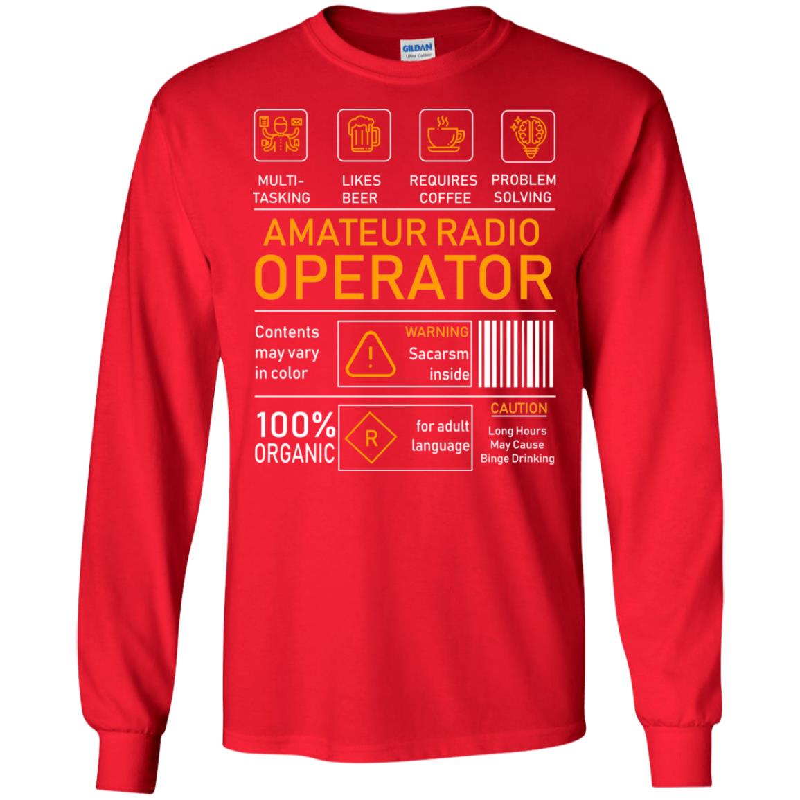 Amateur Radio Operator Gift Shirt Red
