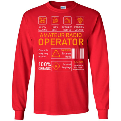Amateur Radio Operator Gift Shirt Red
