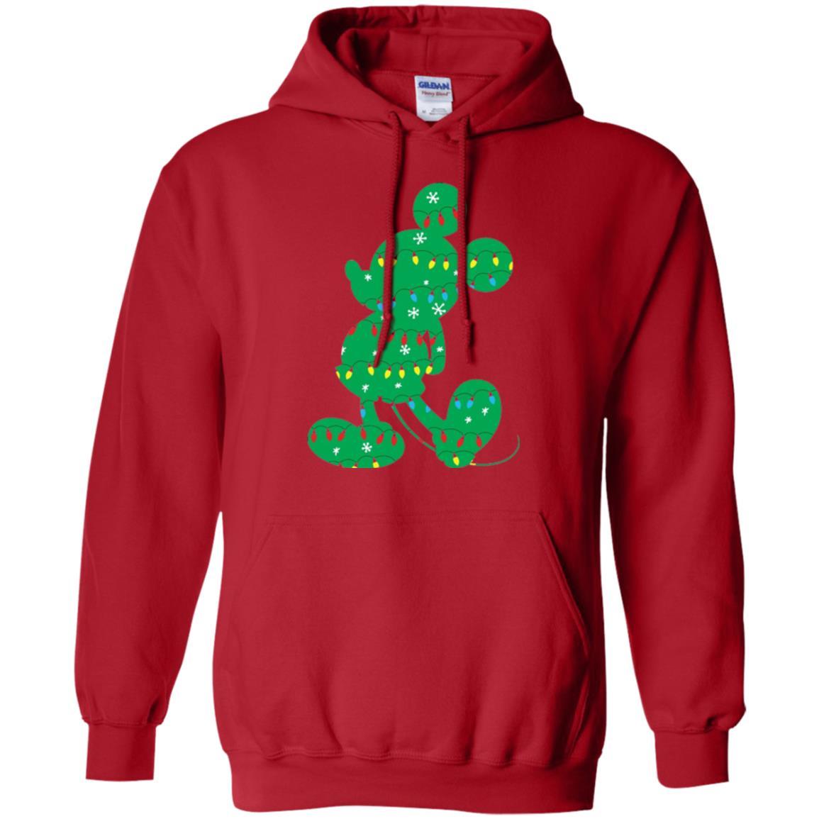 Christmas T-shirt Disney Mickey Mouse Fairy Lights Red