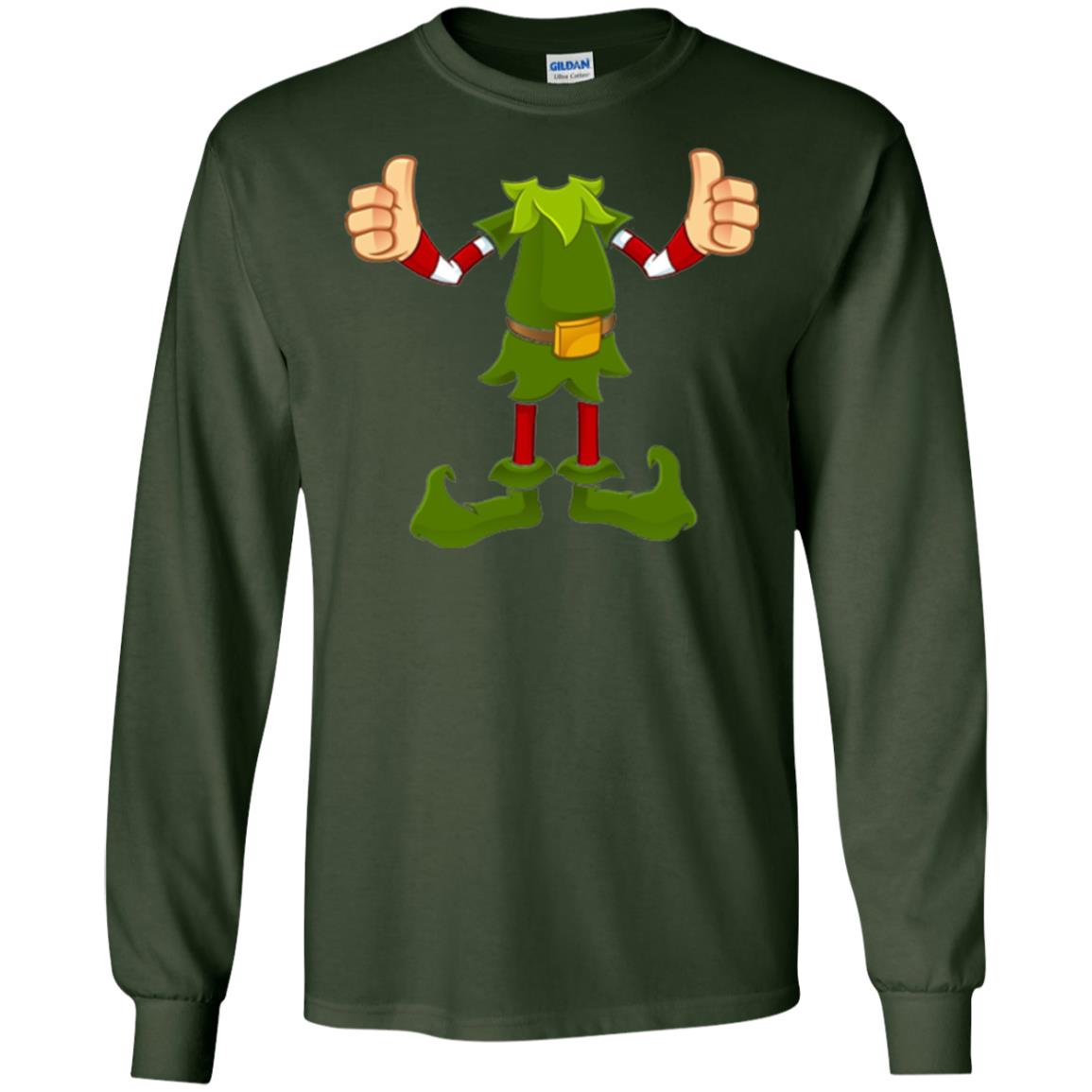 Chirstmas T-shirt Funny Elf Forest Green