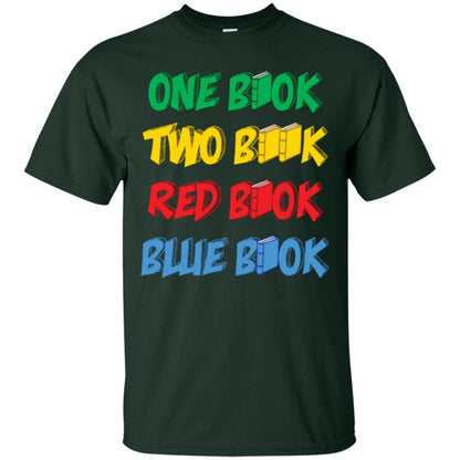 One Book Two Book Red Book Blue Book Bookworm T-shirt Forest