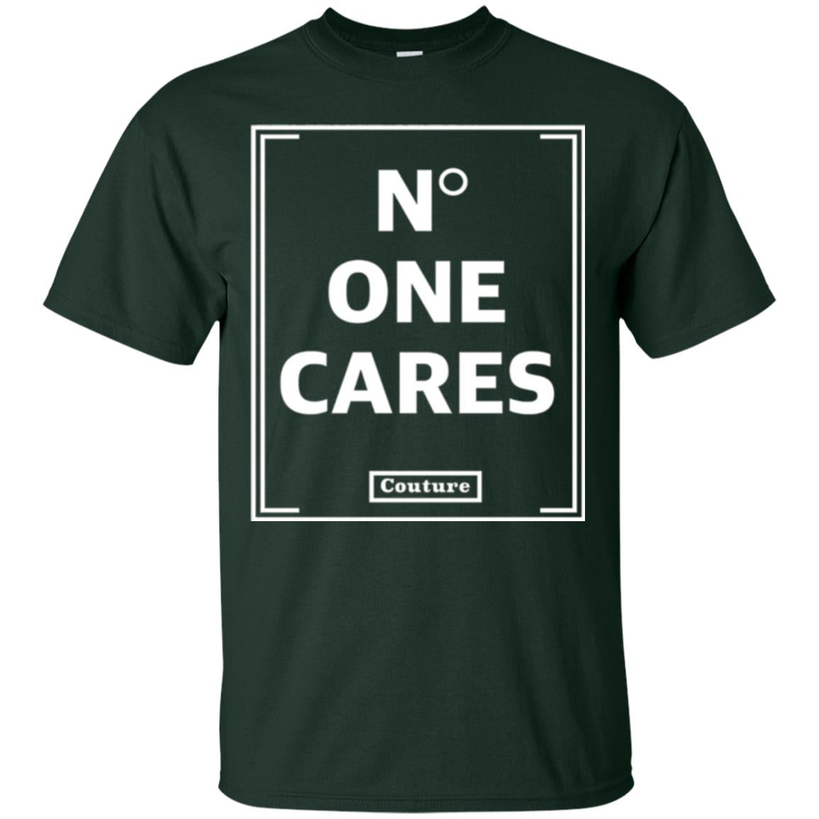 No One Cares Tops Cute Casual T-shirt Forest Green
