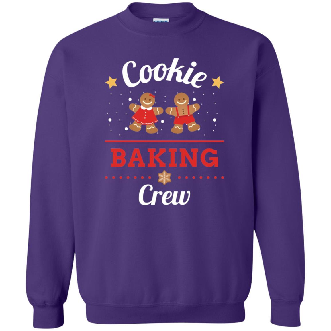 Christmas T-shirt Gingerbread Cookie Baking Crew Purple