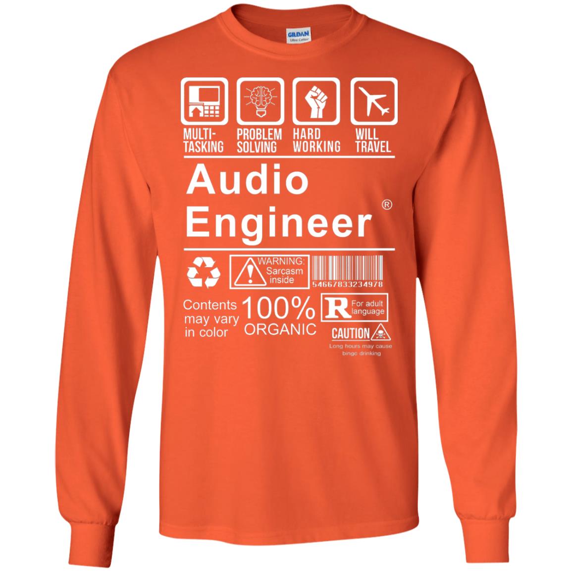 Audio Engineer Shirt Multi Tasking Problem Solving Orange