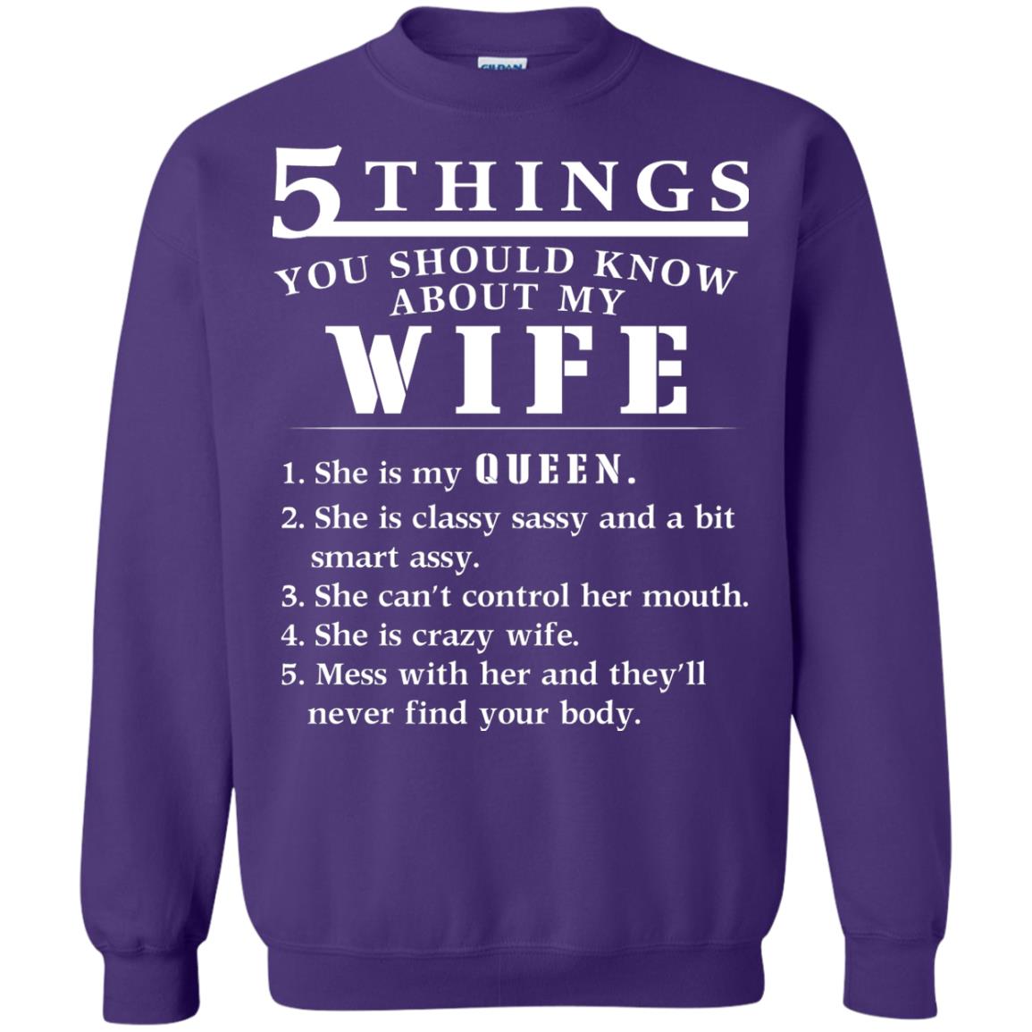 5 Things You Should Know About My Wife Husband T-shirt Purple