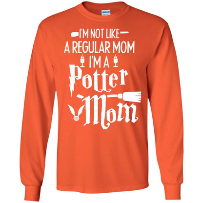 I'm Not Like A Regular Mom, I'm A Potter Mom Harry Potter Fan Shirt Orange