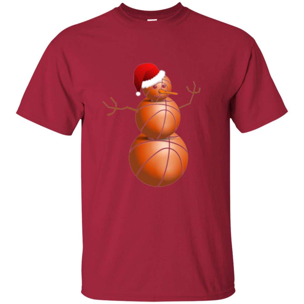 Christmas T-shirt Basketball Snowman Cardinal