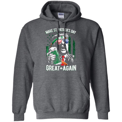 Make St Patricks Day Great Again Trump Leprechaun T-shirt Dark Heather