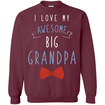 I Love My Awesome Big Grandpa Grandkid Grandson Granddaughter Shirt Maroon
