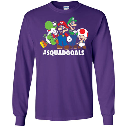 Nintendo Super Mario Luigi #squadgoals Gamer T-shirt Purple