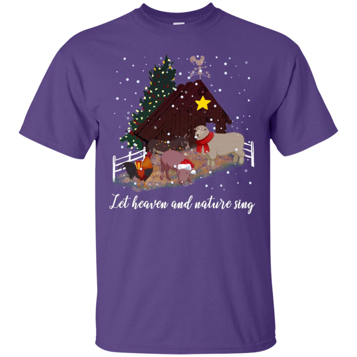 Let Heaven And Nature Sing X-mas Gift Shirt Purple