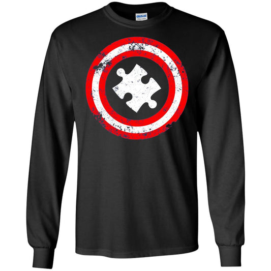 Captain Autism Superhero T-shirt Autism Awareness Black