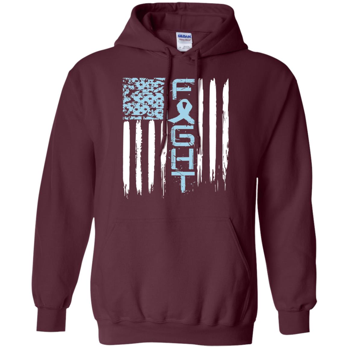 Fight Hope Prostate Cancer Awareness Cancer T-shirt Maroon