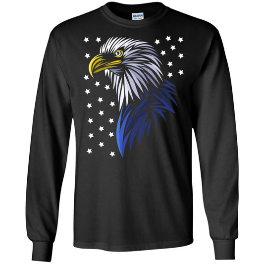 Usa Eagle Flag Stars T-shirt Tribal Style T-shirt Black