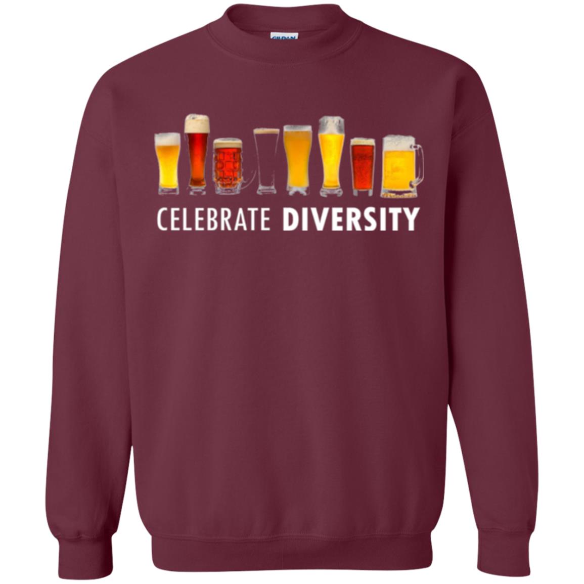 Beer Lovers T-shirt Celebrate Diversity Maroon