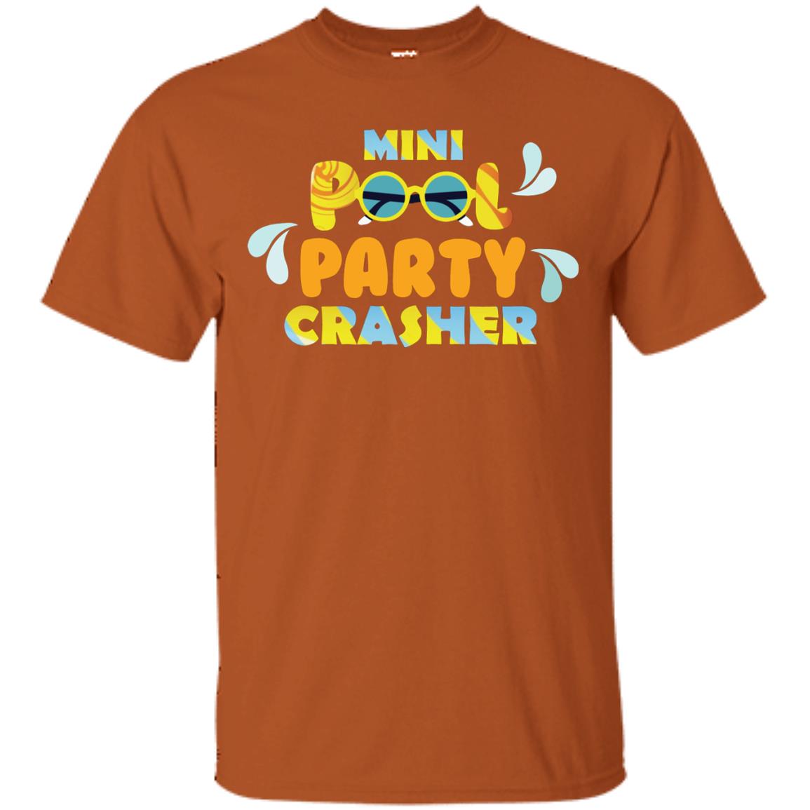 Mini Pool Party Crasher Summer Vacation T-shirt Texas Orange