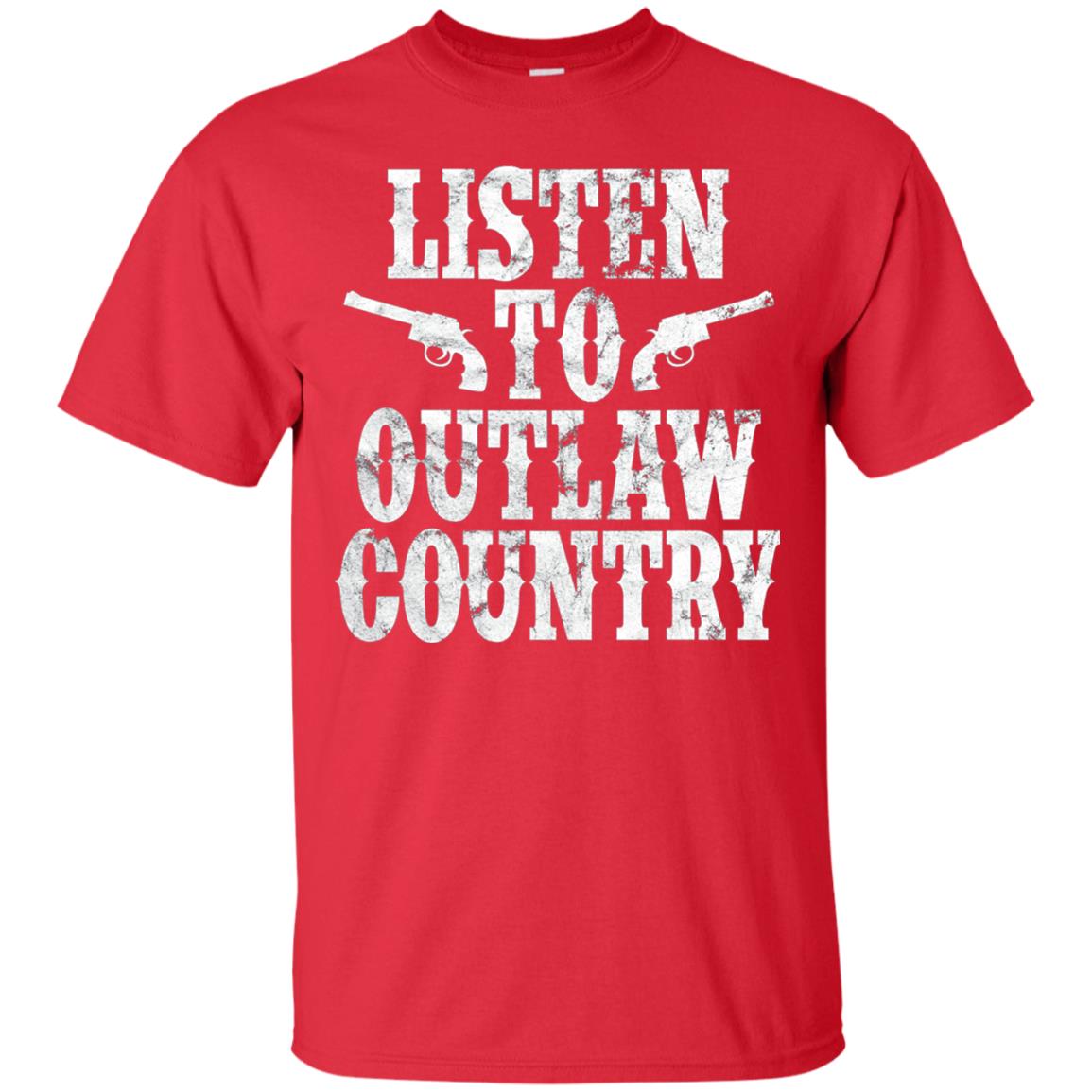 Listen To Outlaw Country Southern Music And Culture T-shirt Red