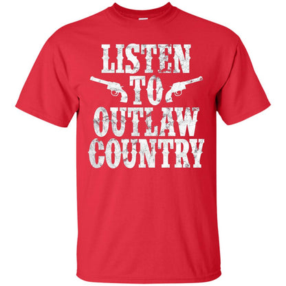 Listen To Outlaw Country Southern Music And Culture T-shirt Red