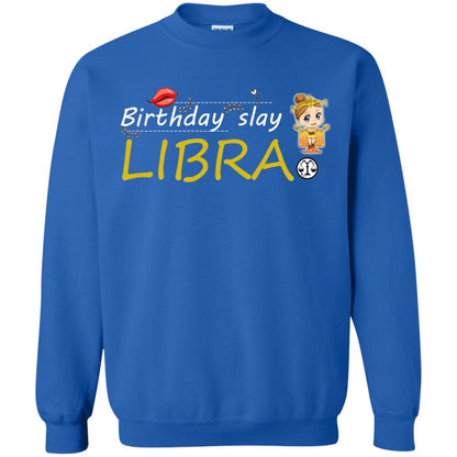 Cute Libra Girl Birthday Lip Slay T-shirt Royal