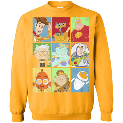 Epic Boxed Up Line Up Character Graphic T-shirt Gold