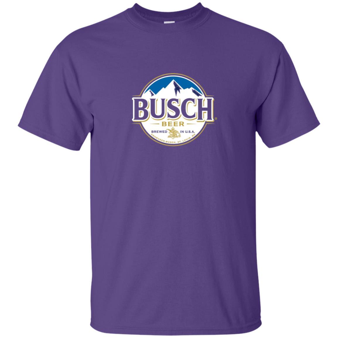 Beer Lovers T-shirt Busch Beer Purple
