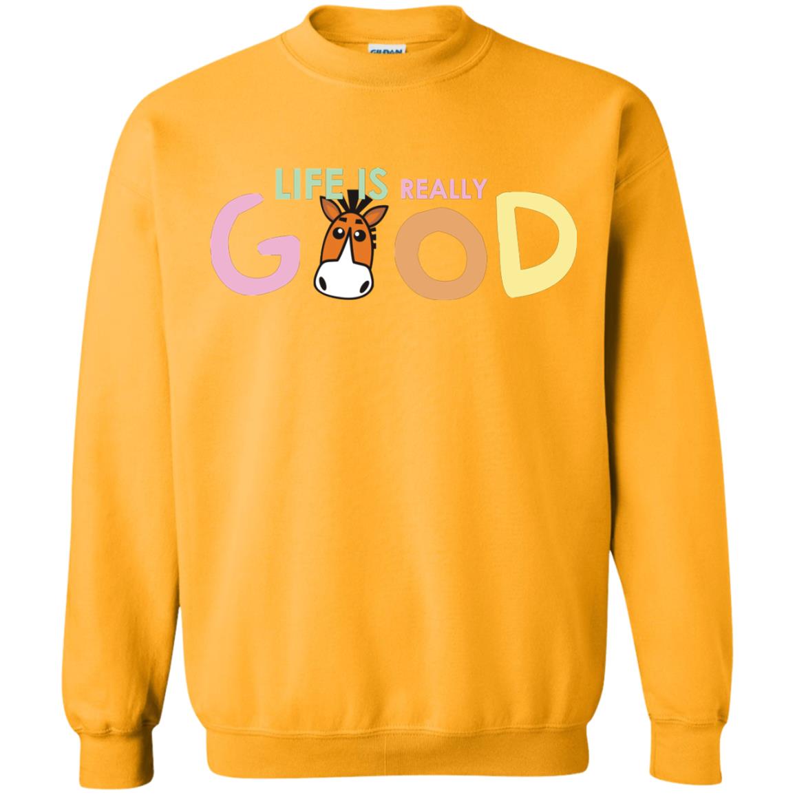 Life Is Really Good With My Cute Horse T-shirt Gold