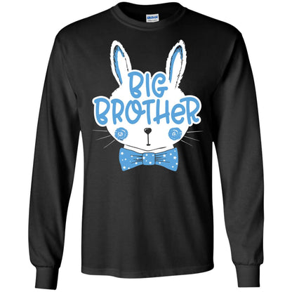 Easter Bunny Big Brother Blue Easter T-shirt Black